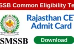 RSMSSB CET Admit Card Admid Card Out