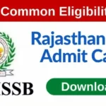 RSMSSB CET Admit Card Admid Card Out